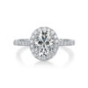 Audrey Large Diamond Ring Luxury Fashion Set Moissanite Silver Ring