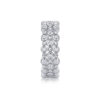 Multi-row Diamond Ring Luxury Fashion Set Moissanite Silver Ring