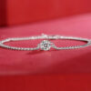 Cuban Luxury Fashion Set Mosan Diamond Silver Jewelry Comparable To Natural Diamond Bracelet