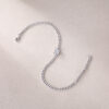 Resolute Luxury Fashion Mossan Diamond S925 Silver Bracelet
