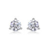 Freeze Frame Luxury Fashion Diamond Earrings Stud Set With Mosan Diamond Silver Jewelry