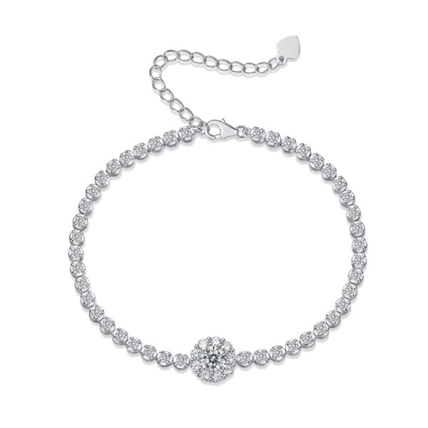 The Bridge Of Magpies Luxury Fashion Mosan Diamond Silver Jewelry Comparable To Natural Diamond Bracelet