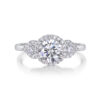 Luxury Fashion Large Diamond Wedding Ring With Moissanite Silver Ring