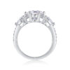 Luxury Fashion Diamond Ring Moissanite Silver Ring