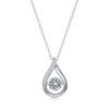 Smart Drop Luxury Fashion Diamond Pendant Necklace Set With Mosan Diamond Silver Ornaments
