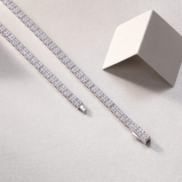 Winter Lake Luxury Fashion Set Mosan Diamond S925 Silver Necklace Rivaling Natural Diamonds