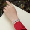 Kanong Luxury Fashion Mossan Diamond S925 Silver Bracelet