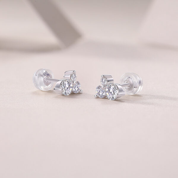 Wave Diamond Set Moissanite Silver Earrings Luxury Fashion Diamond Earrings Stud Earrings