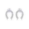 Keep Happiness Diamond Set Moissanite Silver Earrings Luxury Fashion Diamond Earrings Stud Earrings
