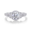 Luxury Fashion Large Diamond Wedding Ring With Moissanite Silver Ring