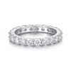 Luxury Fashion Diamond Ring, Row Diamond Ring, Moissanite Silver Ring, Jewelry