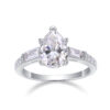 Large Diamond Diamond Ring Luxury Fashion Set Moissanite Silver Ring