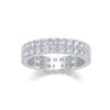 Multi-row Diamond Ring Luxury Fashion Set Moissanite Silver Ring
