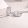 Splendid Night Luxury Fashion Diamond Earrings Stud Set With Mosan Diamond Silver Ornaments