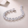 About Time Luxury Fashion Mossan Diamond S925 Silver Bracelet Comparable To Natural Diamonds