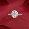 Audrey Large Diamond Ring Luxury Fashion Set Moissanite Silver Ring