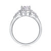 Luxury Fashion Large Diamond Wedding Ring With Moissanite Silver Ring
