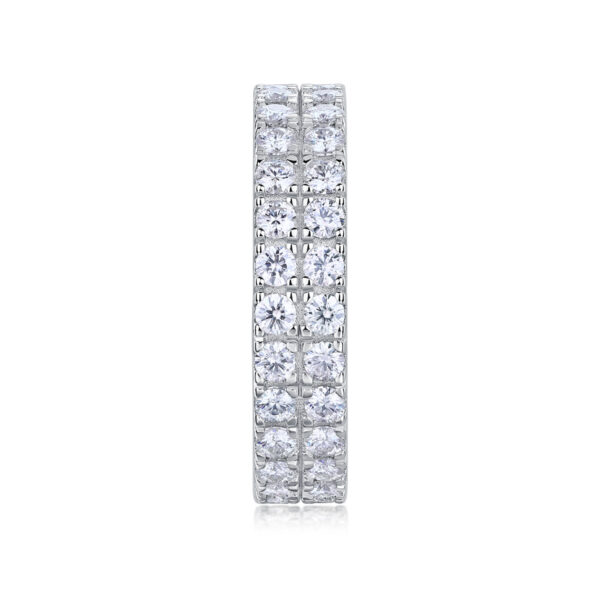 Multi-row Diamond Ring Luxury Fashion Set Moissanite Silver Ring