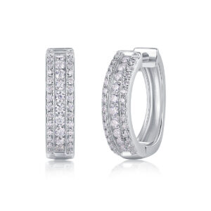 Splendid Night Luxury Fashion Diamond Earrings Stud Set With Mosan Diamond Silver Ornaments