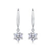 Jumping Wind Inlaid Moissanite Silver Earrings Luxury Fashion Diamond Earrings
