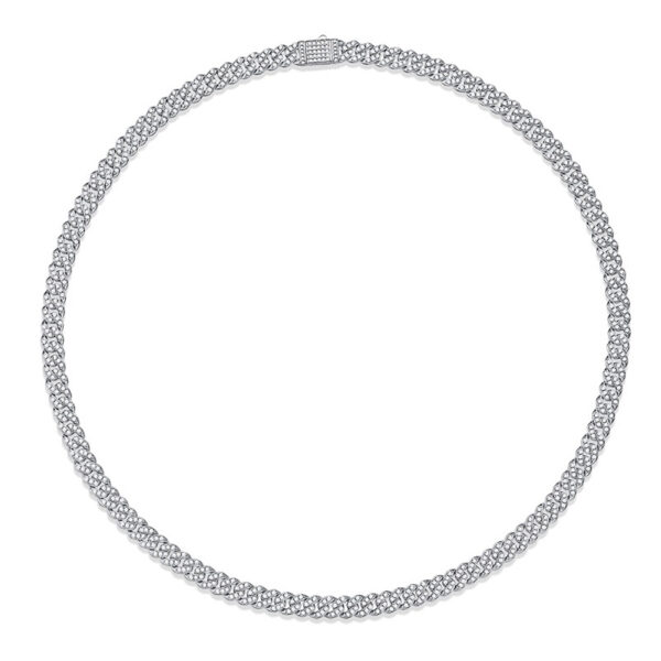 Life Convention Luxury Fashion Mossan Diamond S925 Silver Necklace