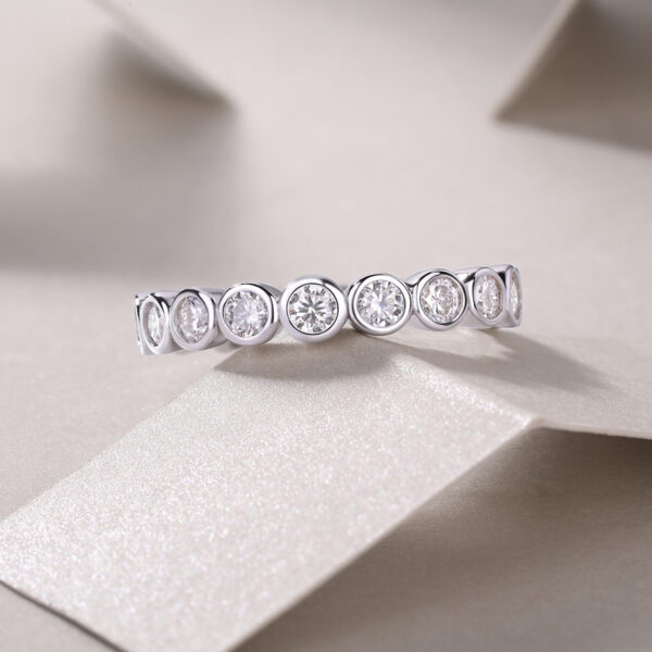 Diamond Ring Luxury Fashion Set Moissanite Silver Ring