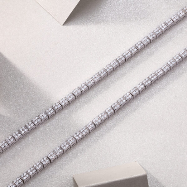 Winter Lake Luxury Fashion Set Mosan Diamond S925 Silver Necklace Rivaling Natural Diamonds