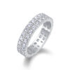 Multi-row Diamond Ring Luxury Fashion Set Moissanite Silver Ring