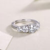 Luxury Fashion Diamond Rings Lots Of Moissanite Silver Rings