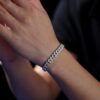 The Light Of Faith Luxury Fashion Mossan Diamond S925 Silver Bracelet