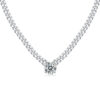 Cuban Necklace Luxury Fashion Diamond Pendant Necklace Set With Mosan Diamond Silver Ornaments