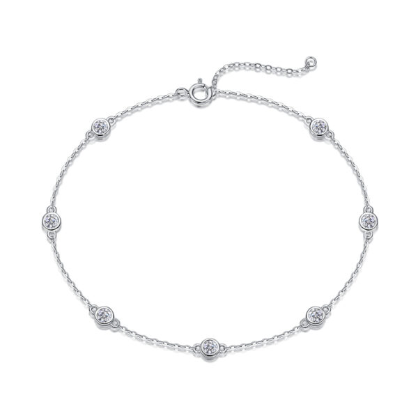 Smart Bubble Luxury Fashion Mossan Diamond S925 Silver Bracelet Comparable To Natural Diamonds