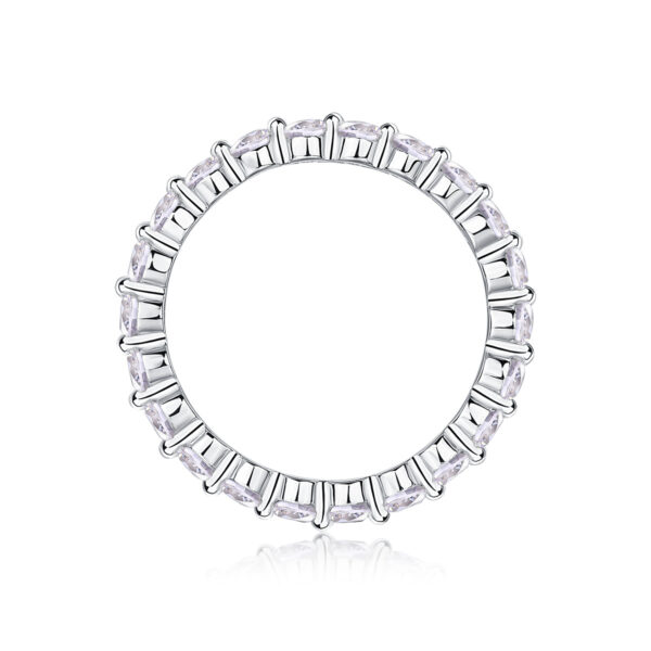 Row Of Diamonds, Moissanite Rings, Silver Rings, Luxury Fashion Rings