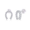 Keep Happiness Diamond Set Moissanite Silver Earrings Luxury Fashion Diamond Earrings Stud Earrings