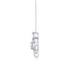 Heart To Heart Connected Luxury Fashion Diamond Pendant Necklace Set With Mosan Diamond Silver Ornaments