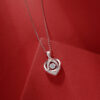 Heart To Have Your Luxurious Fashion Diamond Pendant Necklace Set With Mosan Diamond Silver Ornaments