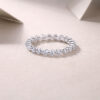 Row Of Diamonds, Moissanite Rings, Silver Rings, Luxury Fashion Rings