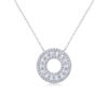 Reciprocating Luxury Fashion Diamond Pendant Necklace Set With Mosan Diamond Silver Ornaments