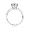 Classic Six-prong Mossan Diamond Silver Open Ring And Fixed Ring