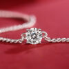 Cuban Luxury Fashion Set Mosan Diamond Silver Jewelry Comparable To Natural Diamond Bracelet