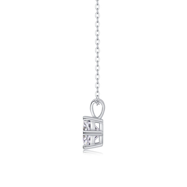 Romantic Mark Luxury Fashion Diamond Pendant Necklace Set With Mosan Diamond Silver Ornaments