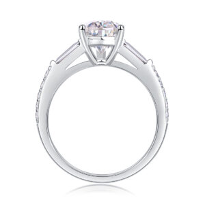 Large Diamond Diamond Ring Luxury Fashion Set Moissanite Silver Ring