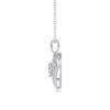 Heart To Heart Luxury Fashion Diamond Pendant Necklace Set With Mosan Diamond Silver Ornaments