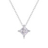 Keep The Luxury Fashion Diamond Pendant Necklace Set With Mosan Diamond Silver Ornaments