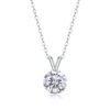 Diamond Sparkle V-chain Luxury Fashion Diamond Pendant Necklace Set With Mosan Diamond Silver Ornaments