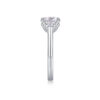 Large Diamond Ring Luxury Fashion Set Moissanite Silver Ring