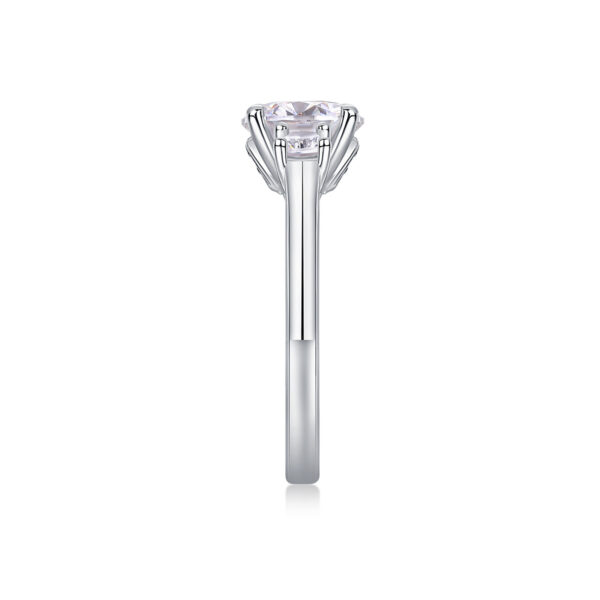 Large Diamond Ring Luxury Fashion Set Moissanite Silver Ring