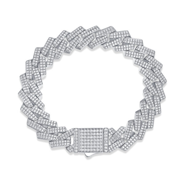 The Keel Luxury Fashion Mossan Diamond S925 Silver Bracelet Rivaling Natural Diamonds