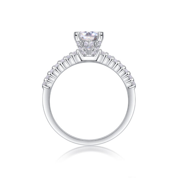 Arrange Large Diamond Rings, Wedding Rings, Luxury Fashion Set Moissanite Silver Rings