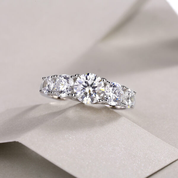 Luxury Fashion Diamond Rings Lots Of Moissanite Silver Rings